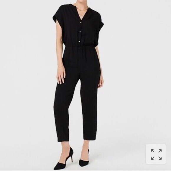 J. Crew Pants - J. Crew Cuffed Camp Shirt Jumpsuit in Black